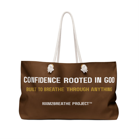GODFIDENT Weekender Tote Bag — Built to Breathe On the Go (BROWN)
