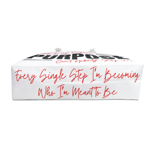 Walking In My Purpose Weekender Tote Bag (White)