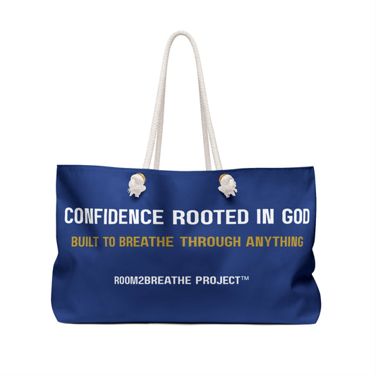 GODFIDENT Weekender Tote Bag — Built to Breathe On the Go (DARK BLUE)
