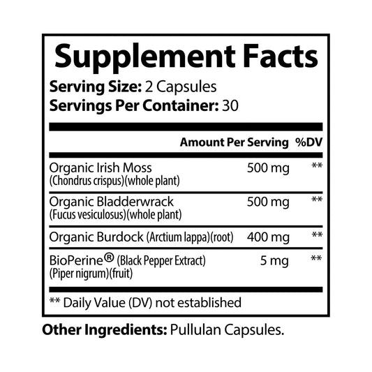 Nourish & Flow Sea Moss Supplement (60 Capsules)
