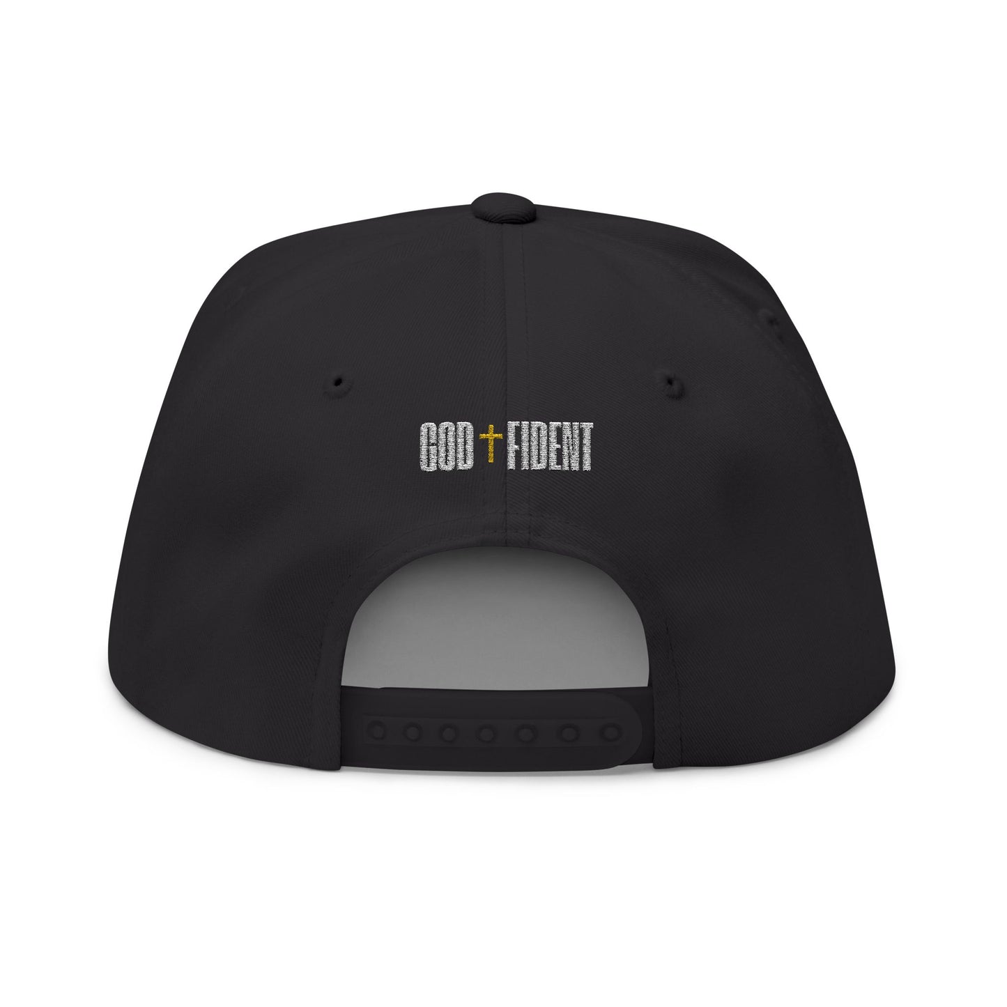 GODFIDENT Flat Bill Cap — Bold Faith. Clean Style (Embroidery)