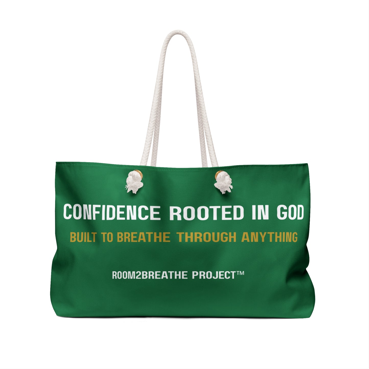 GODFIDENT Weekender Tote Bag — Built to Breathe On the Go (DARK GREEN)