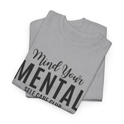 Camiseta SCC con el logo en negro que dice "Cuida tu mente"