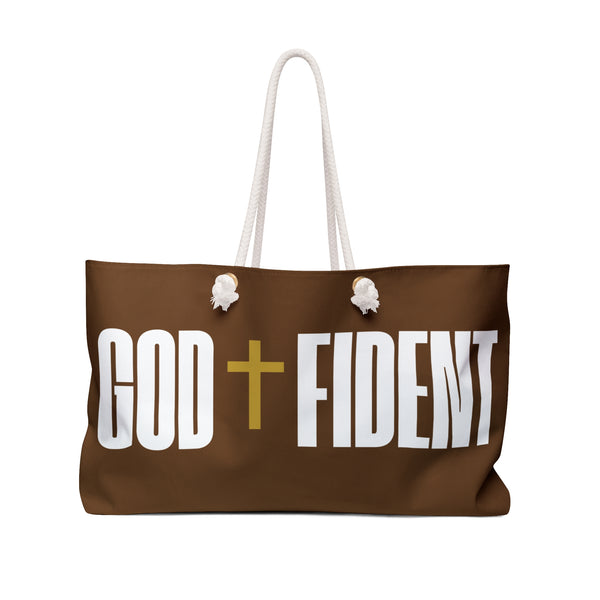 GODFIDENT Weekender Tote Bag — Built to Breathe On the Go (BROWN)