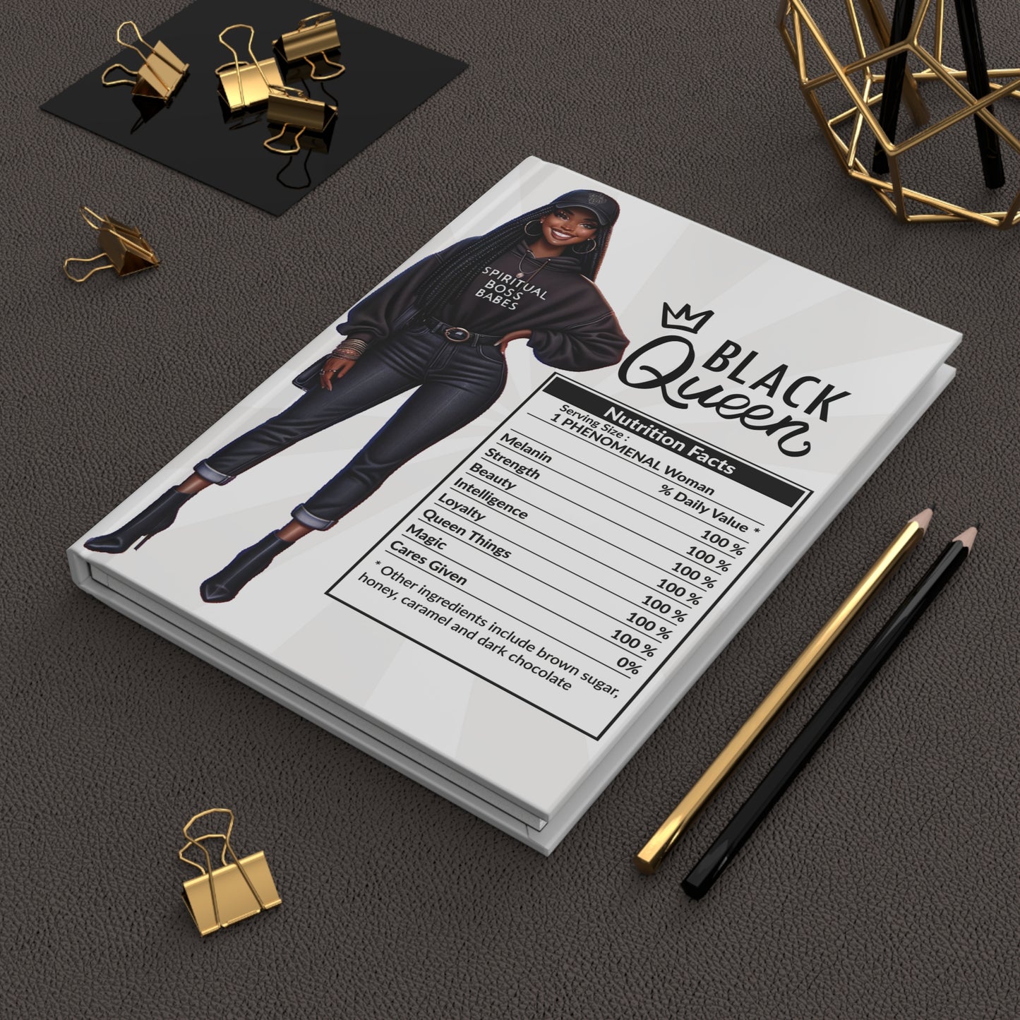Black Queen Hardcover Journal
