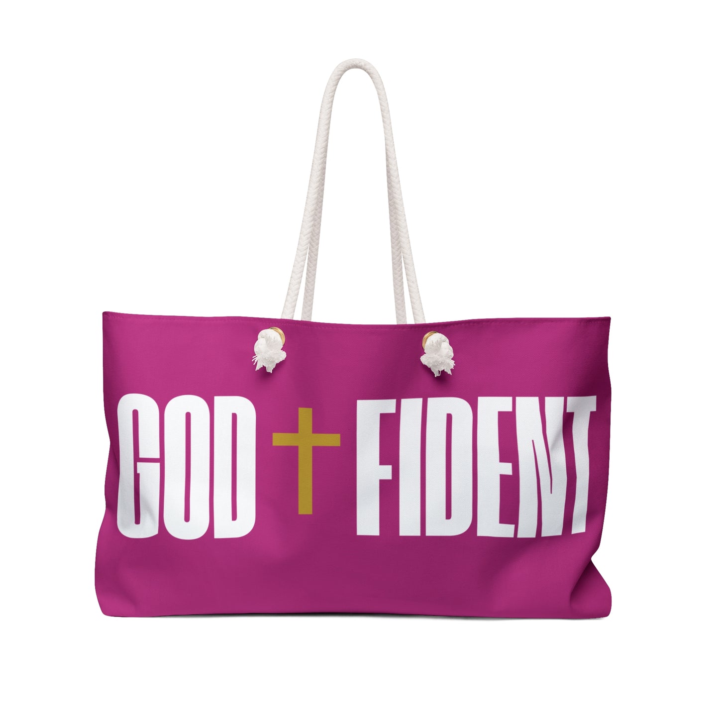 GODFIDENT Weekender Tote Bag — Built to Breathe On the Go (PINK)