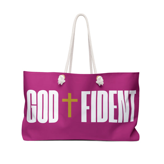 GODFIDENT Weekender Tote Bag — Built to Breathe On the Go (PINK)