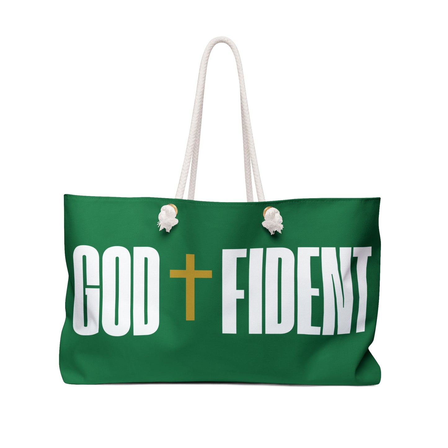 GODFIDENT Weekender Tote Bag — Built to Breathe On the Go (DARK GREEN)