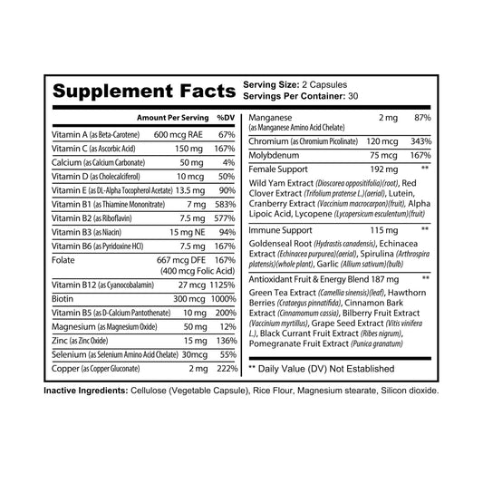 She Thrives Multivitamin for Women Supplement (60 Capsules)