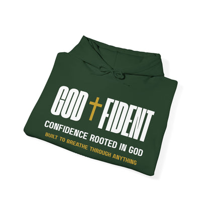 GODFIDENT Hooded Sweatshirt — Confidence Rooted in God | Unisex