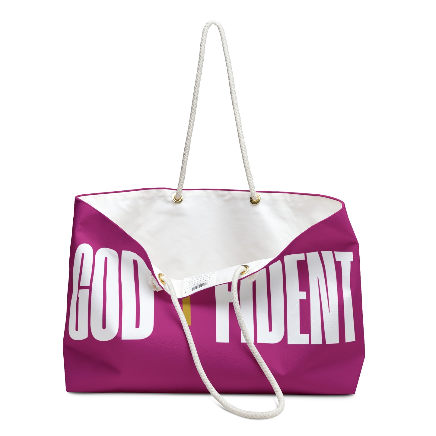 GODFIDENT Weekender Tote Bag — Built to Breathe On the Go (PINK)