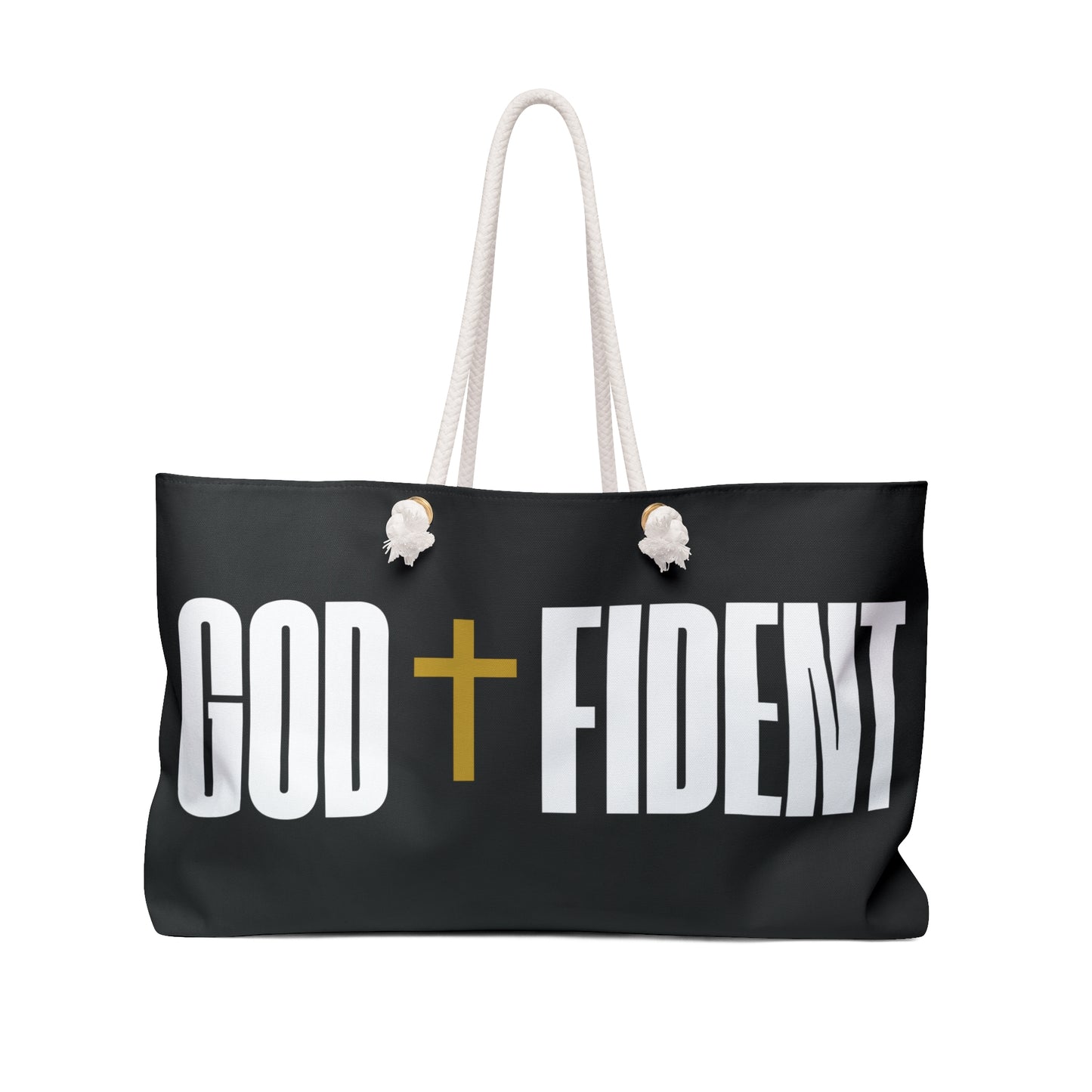 GODFIDENT Weekender Tote Bag — Built to Breathe On the Go (BLACK)