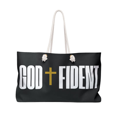 GODFIDENT Weekender Tote Bag — Built to Breathe On the Go (BLACK)
