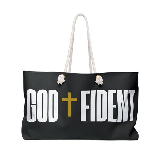 GODFIDENT Weekender Tote Bag — Built to Breathe On the Go (BLACK)
