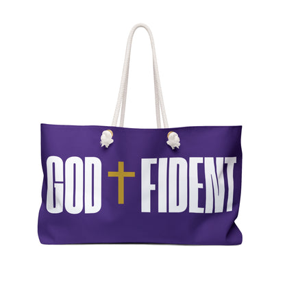 GODFIDENT Weekender Tote Bag — Built to Breathe On the Go (PURPLE)
