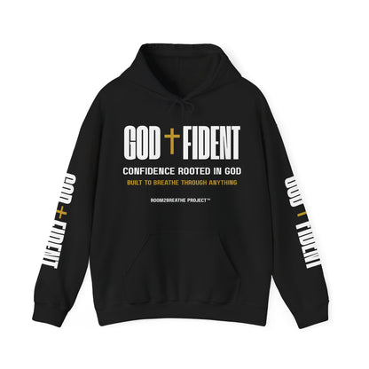 GODFIDENT Hooded Sweatshirt — Confidence Rooted in God | Unisex