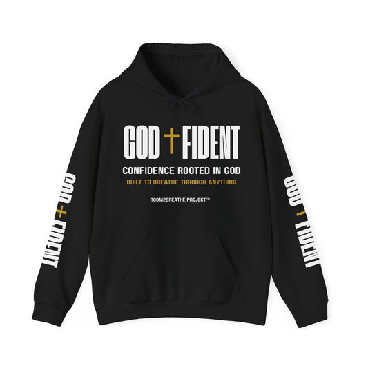 GODFIDENT Hooded Sweatshirt — Confidence Rooted in God | Unisex