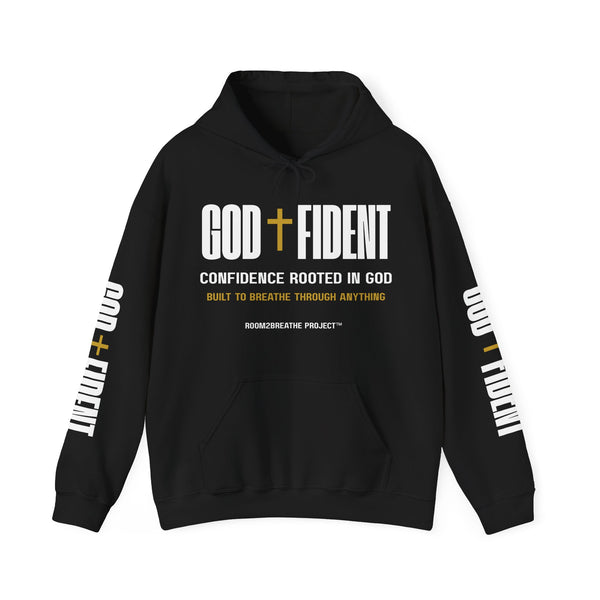 GODFIDENT Hooded Sweatshirt — Confidence Rooted in God | Unisex