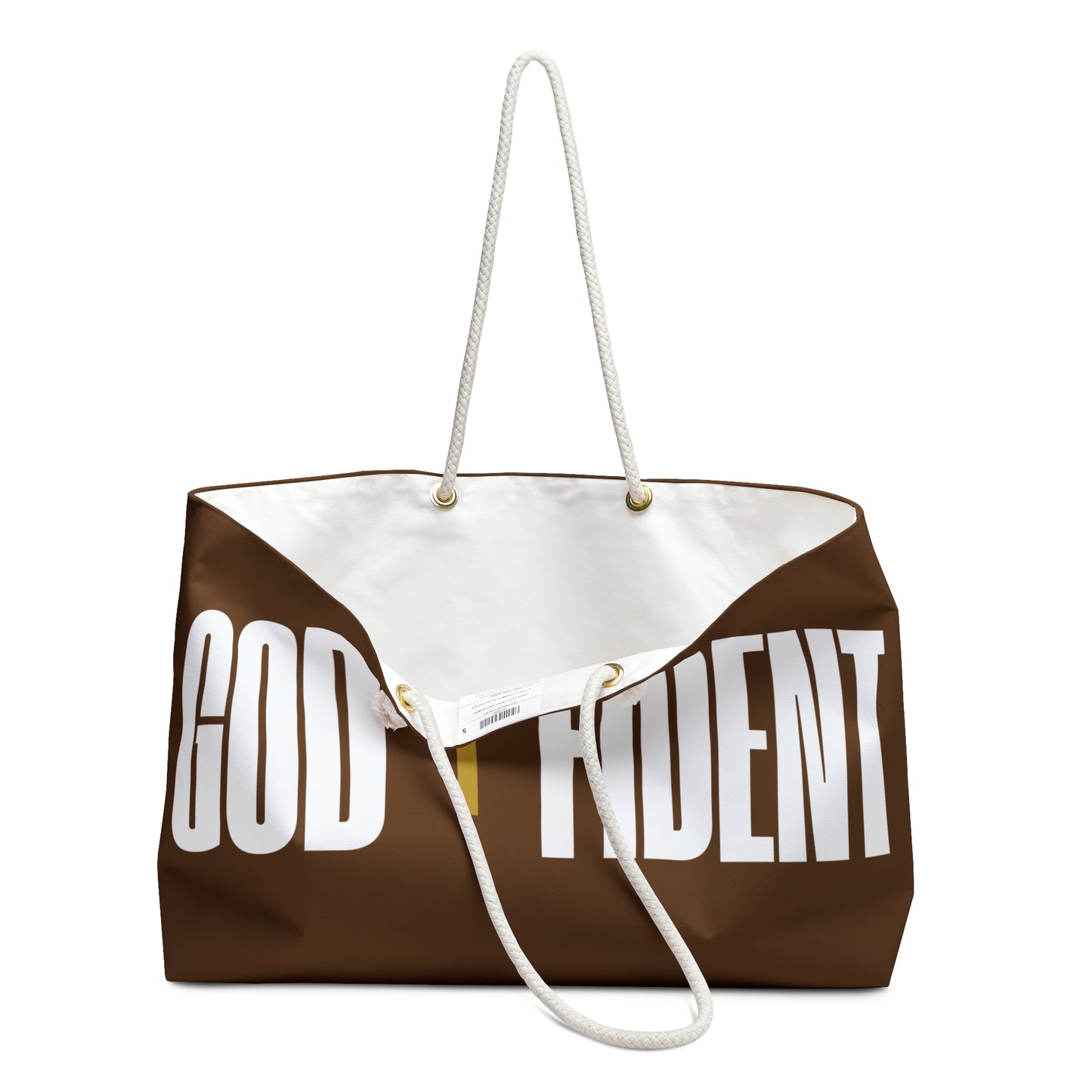 GODFIDENT Weekender Tote Bag — Built to Breathe On the Go (BROWN)