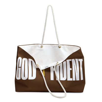 GODFIDENT Weekender Tote Bag — Built to Breathe On the Go (BROWN)