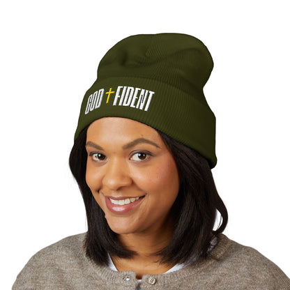 GODFIDENT Classic Cuffed Beanie — Warmth With Purpose (Embroidery)