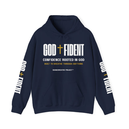 GODFIDENT Hooded Sweatshirt — Confidence Rooted in God | Unisex