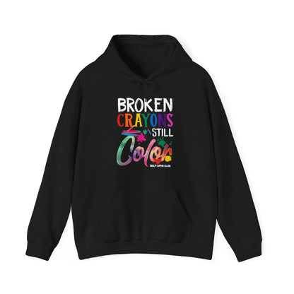 Sudadera con capucha de BCSC con crayones rotos que aún colorean