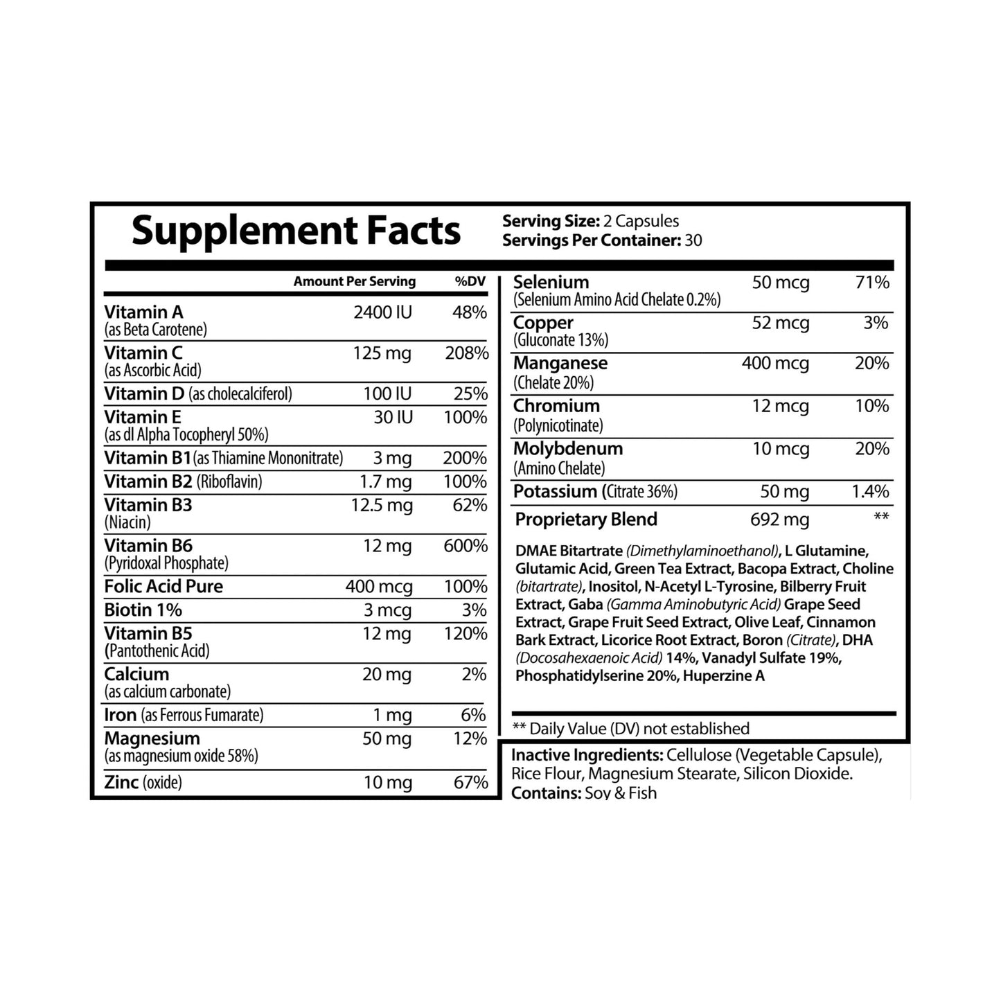 Forward Focused Brain Support Complex Supplement (60 Capsules)