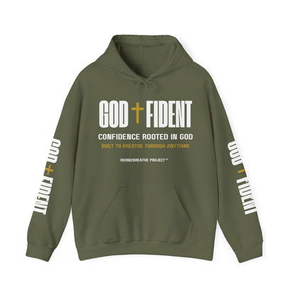GODFIDENT Hooded Sweatshirt — Confidence Rooted in God | Unisex