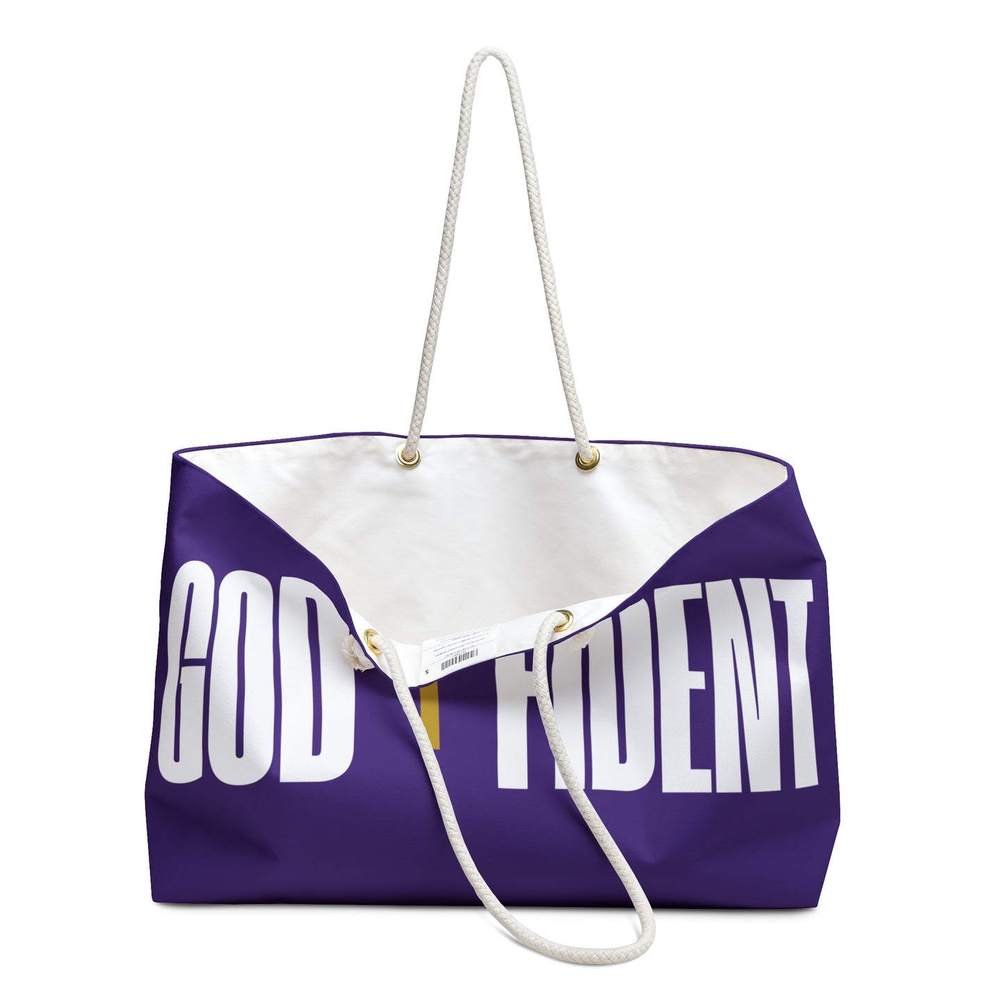 GODFIDENT Weekender Tote Bag — Built to Breathe On the Go (PURPLE)