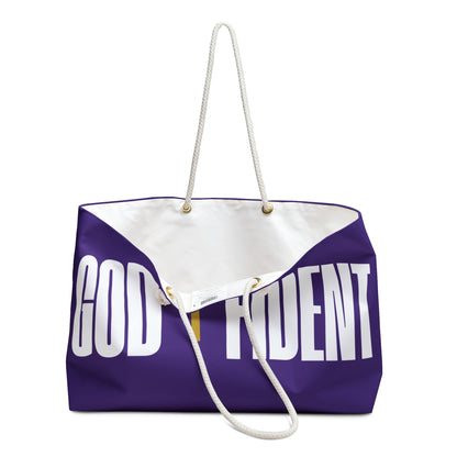 GODFIDENT Weekender Tote Bag — Built to Breathe On the Go (PURPLE)