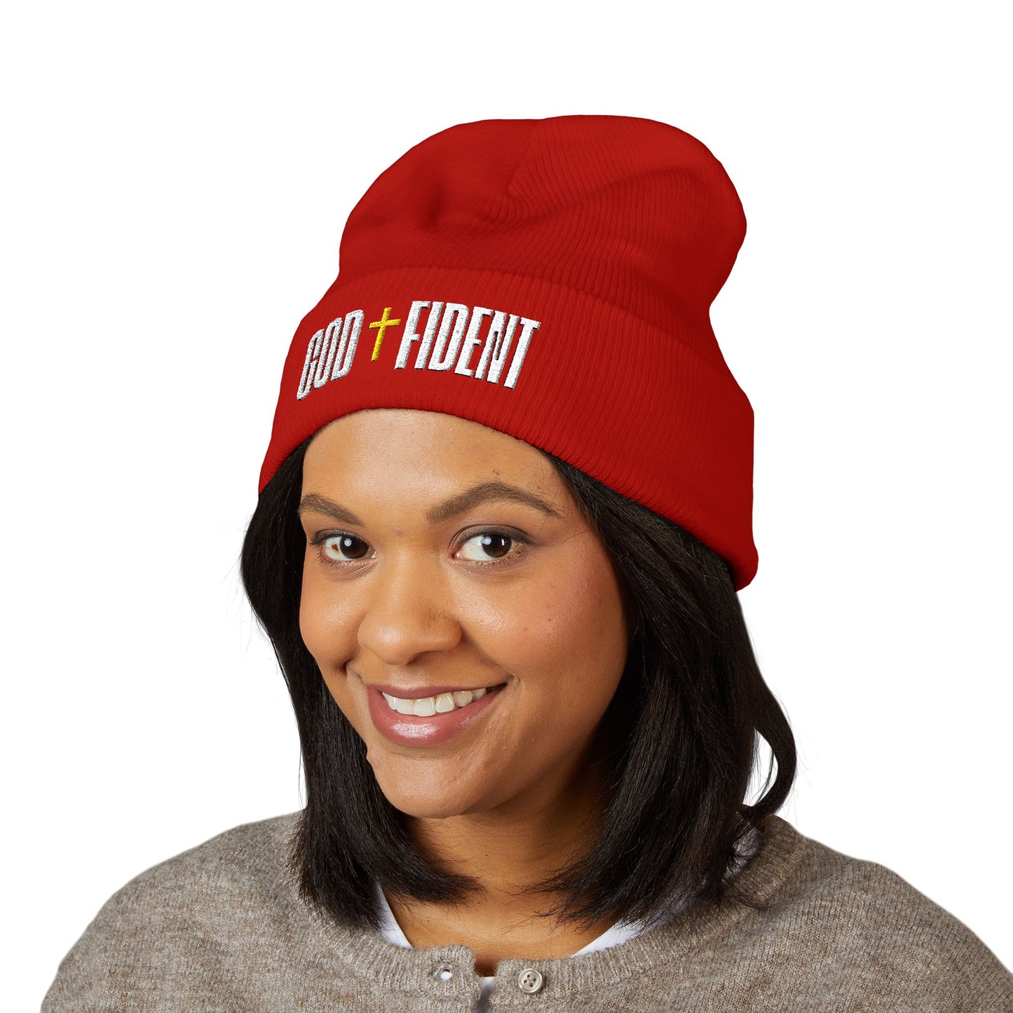 GODFIDENT Classic Cuffed Beanie — Warmth With Purpose (Embroidery)