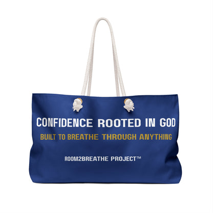 GODFIDENT Weekender Tote Bag — Built to Breathe On the Go (DARK BLUE)