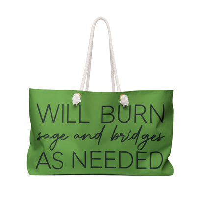 Burning Sage & Bridges Weekender Tote Bag