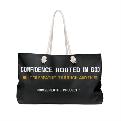 GODFIDENT Weekender Tote Bag — Built to Breathe On the Go (BLACK)