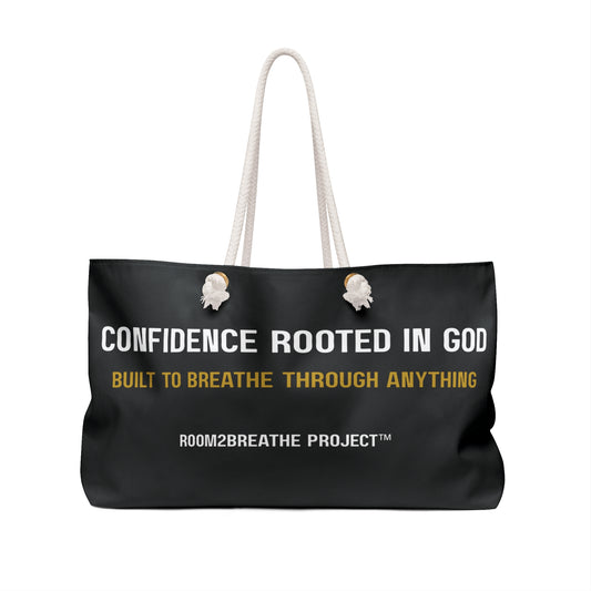 GODFIDENT Weekender Tote Bag — Built to Breathe On the Go (BLACK)
