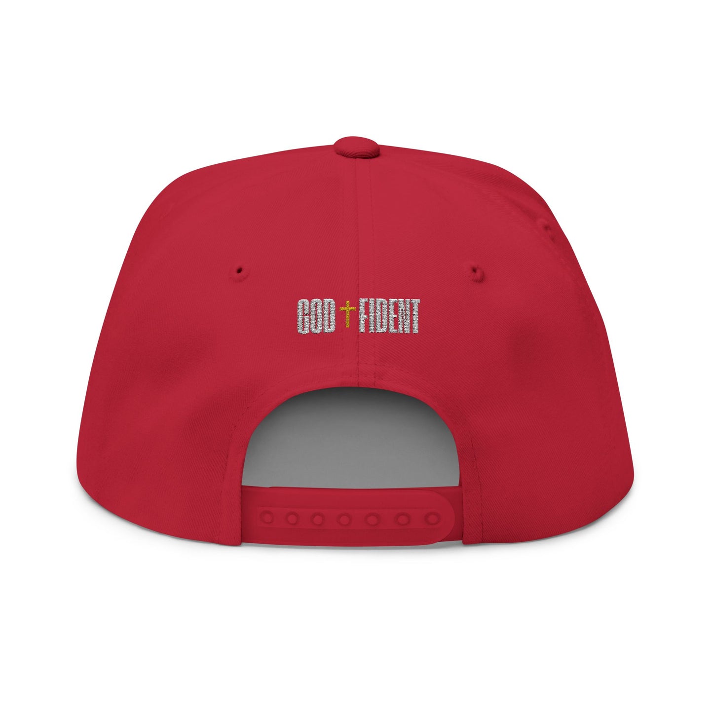 GODFIDENT Flat Bill Cap — Bold Faith. Clean Style (Embroidery)