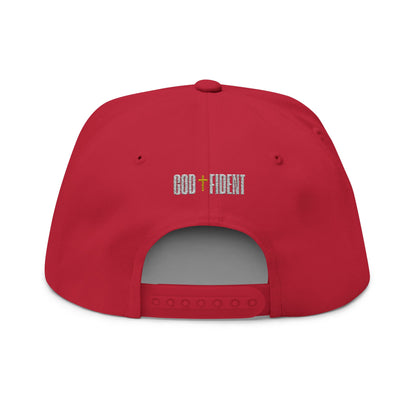 GODFIDENT Flat Bill Cap — Bold Faith. Clean Style (Embroidery)