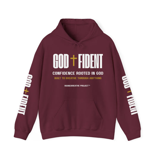 GODFIDENT Hooded Sweatshirt — Confidence Rooted in God | Unisex