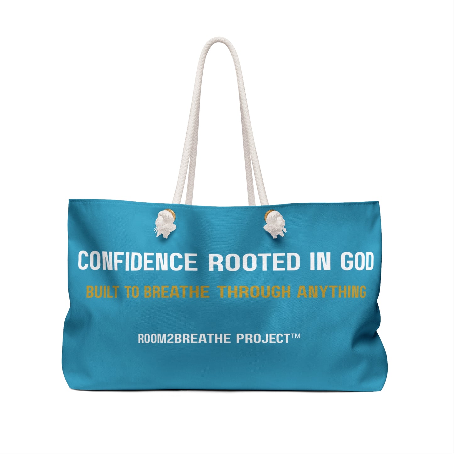 GODFIDENT Weekender Tote Bag — Built to Breathe On the Go (TURQUOISE)
