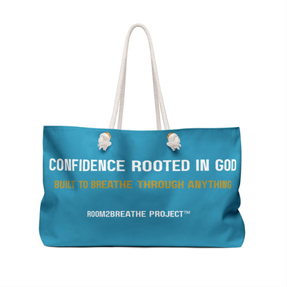 GODFIDENT Weekender Tote Bag — Built to Breathe On the Go (TURQUOISE)