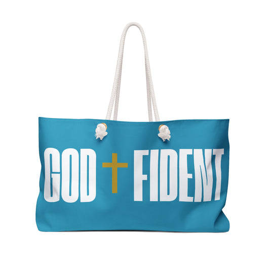 GODFIDENT Weekender Tote Bag — Built to Breathe On the Go (TURQUOISE)