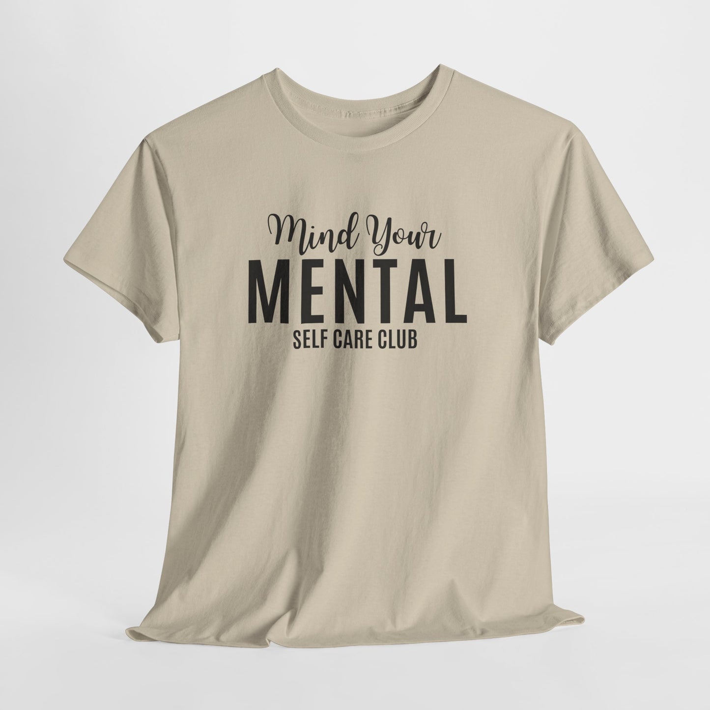 Camiseta SCC con el logo en negro que dice "Cuida tu mente"