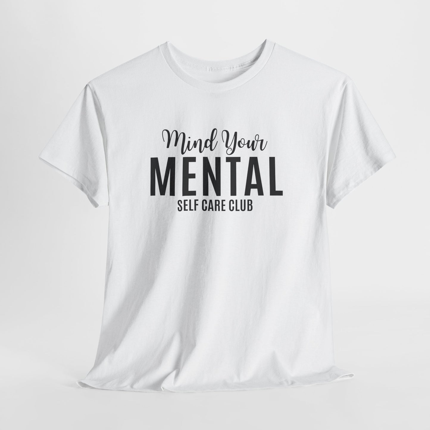 Camiseta SCC con el logo en negro que dice "Cuida tu mente"