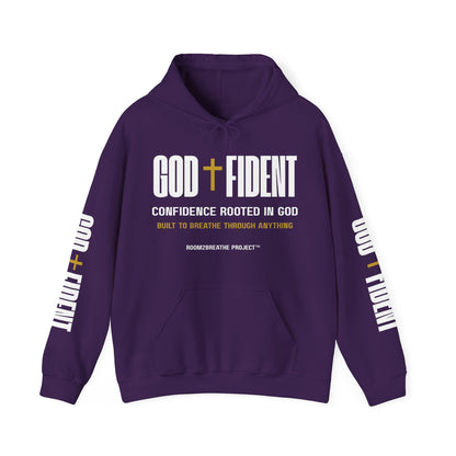GODFIDENT Hooded Sweatshirt — Confidence Rooted in God | Unisex