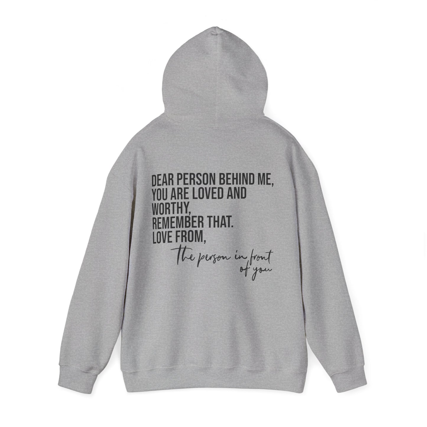 Sudadera con capucha DPBM, eres amado y digno