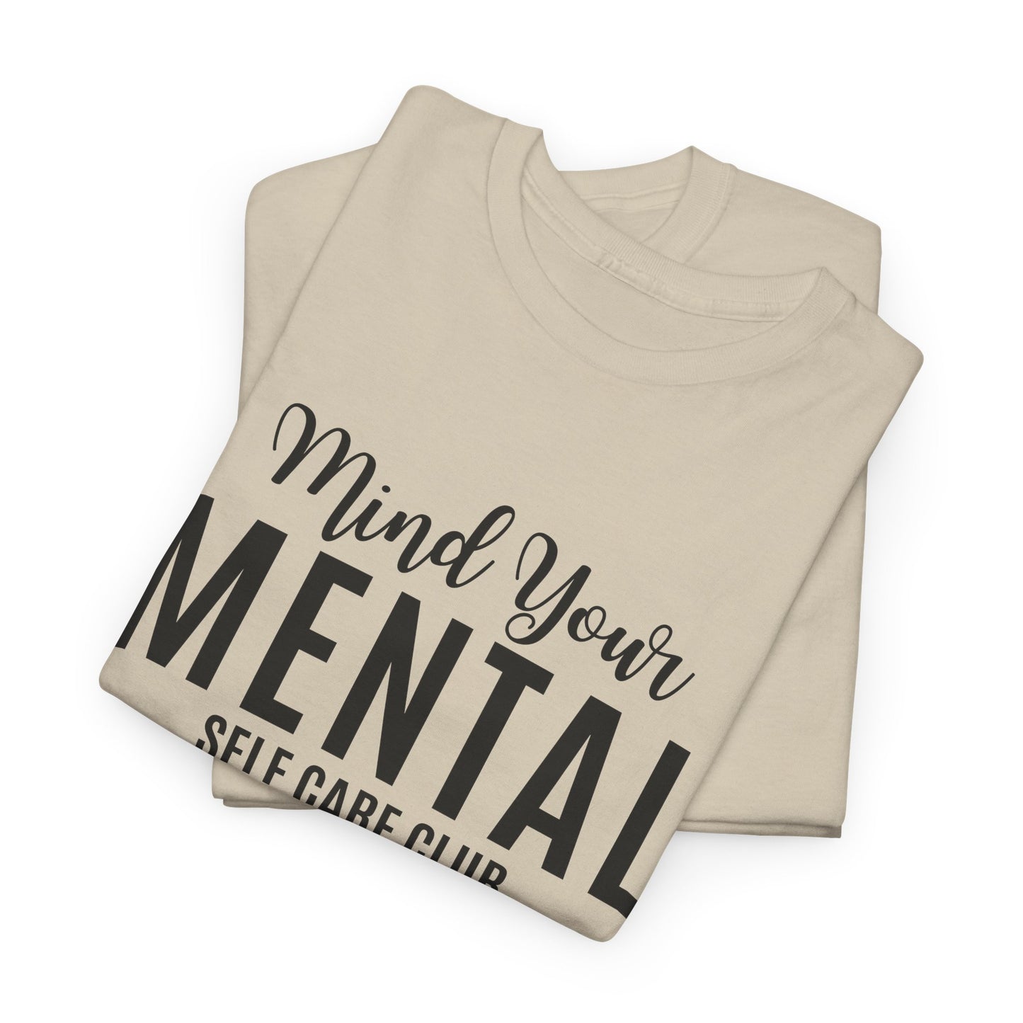 Camiseta SCC con el logo en negro que dice "Cuida tu mente"