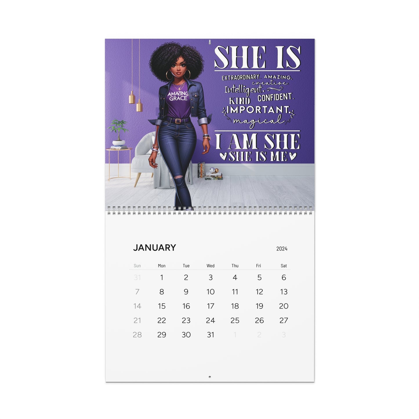 Her A.I.M For More In 2024 Wall Calendars