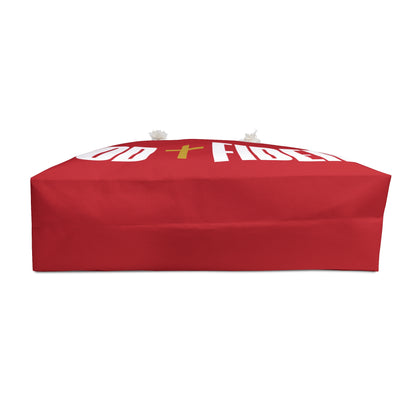 GODFIDENT Weekender Tote Bag — Built to Breathe On the Go (DARK RED)