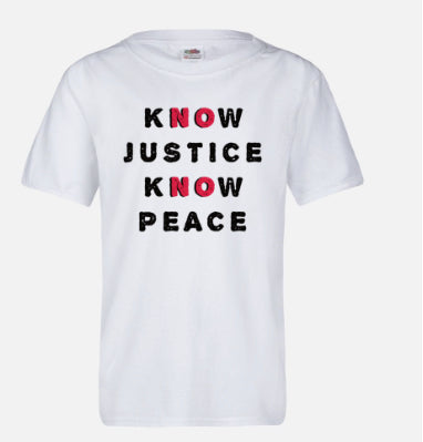 Know Justice, Know Peace Youth T-Shirt